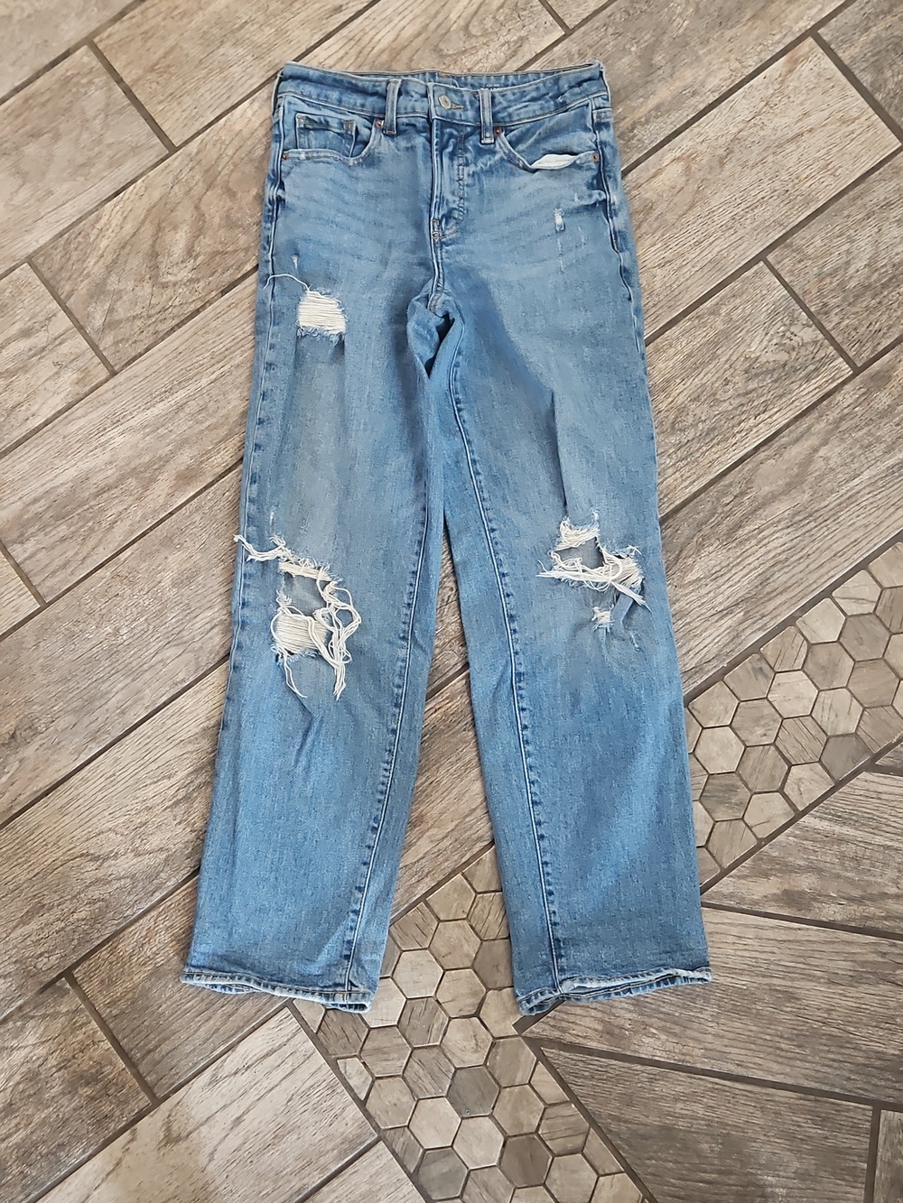 Old Navy High Rise OG Loose Distressed Jeans